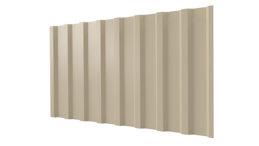 Профнастил С20B 1150/1100x0,4 мм, 1015 св. слоновая кость глянцевый