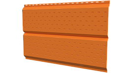 Софит Л-брус перфорированный 264/241x0,4 мм, 2011 насыщенный оранжевый