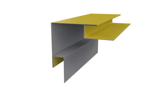 Планка угла наружного сложная Блок-хаус 110x110x2000 мм, 1018 цинково-желтый глянцевый
