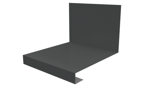 Планка примыкания нижняя к трубе фальц 140x200 мм, 7005 мышино-серый глянцевый