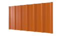 Профнастил НС16 1150/1100x0,4 мм, 2011 насыщенный оранжевый глянцевый