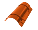 Конёк круглый R110x2000 мм, 2004 оранжевый глянцевый