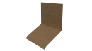Планка примыкания верхняя к стене фальц 150x130x20 мм, Орех 3D