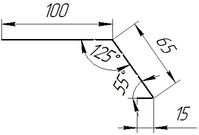 Планка карнизная 100x65x2000 мм, 6005 зеленый мох матовый