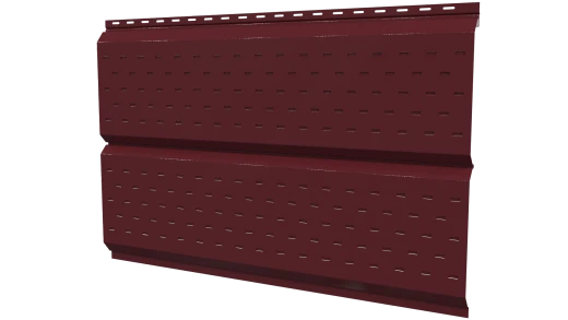 Софит Л-брус перфорированный 264/241x0,45 мм, 3005 винно-красный глянцевый