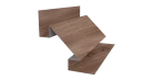 Планка угла внутреннего сложная Блок-хаус 110x2000 мм, Орех 3D