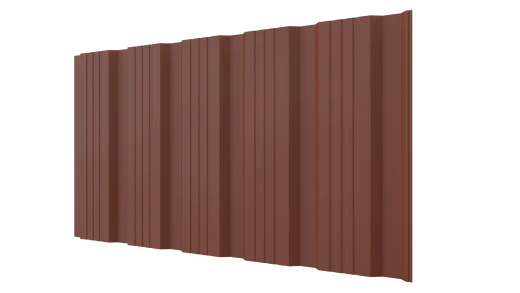 Профнастил К20 1195/1130x0,45 мм, 8004 медно-коричневый матовый