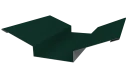 Планка ендовы верхняя 76x76x2000 мм, 6005 зеленый мох глянцевый