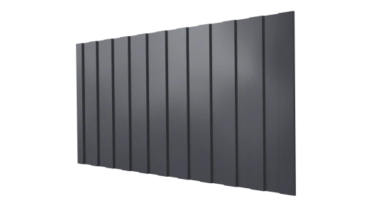 Профнастил С8 1200/1150x0,3 мм, 7024 графитовый серый глянцевый