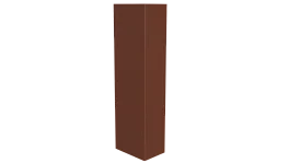 Стойка 40x60x40 мм, 8004 медно-коричневый матовый